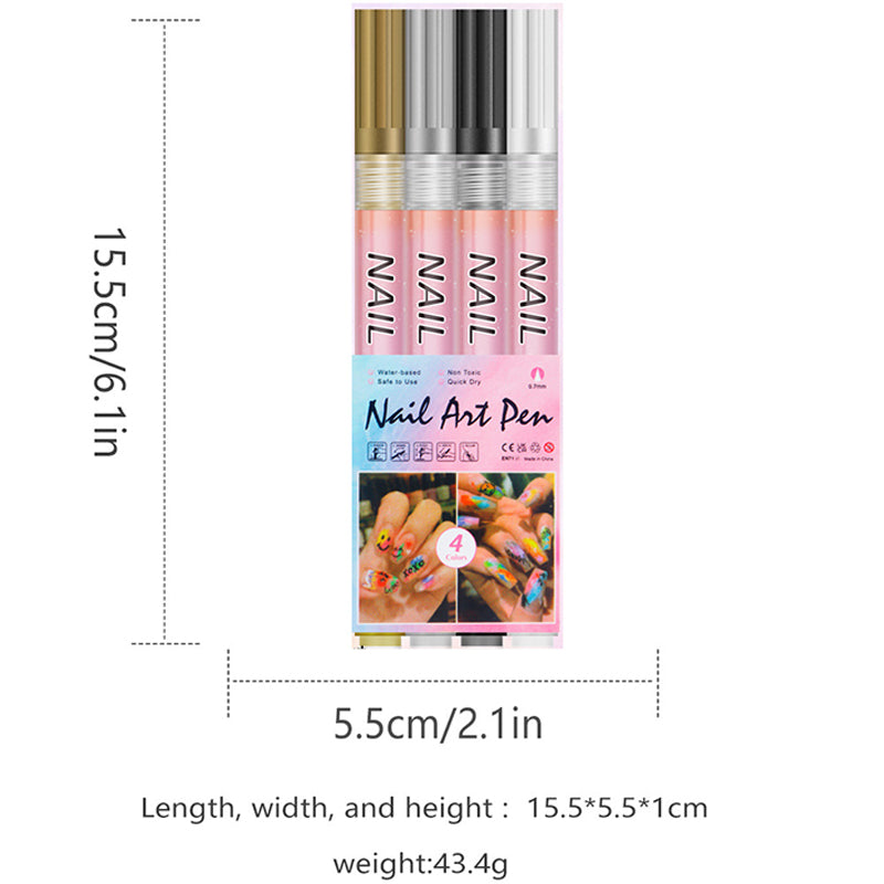 🎁Weihnachtsgeschenk🎄Professionelles Nagelkunst-Stiftset mit 12 Farben