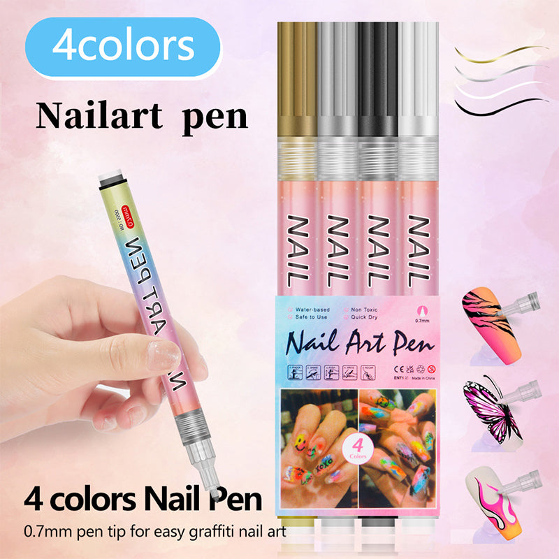 🎁Weihnachtsgeschenk🎄Professionelles Nagelkunst-Stiftset mit 12 Farben