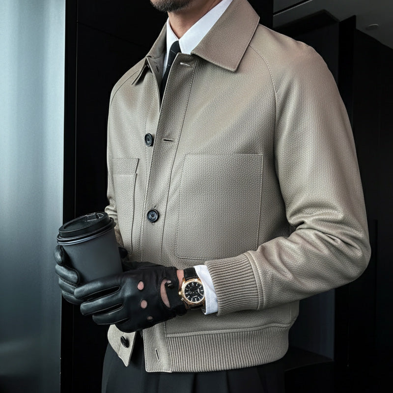 🧥 58% RABATT! ✨ 2025 Maßgeschneiderte Herrenjacke aus Kunstleder – Hochwertige Verarbeitung, Klassischer Schnitt & Atmungsaktives Tragegefühl 💎📦