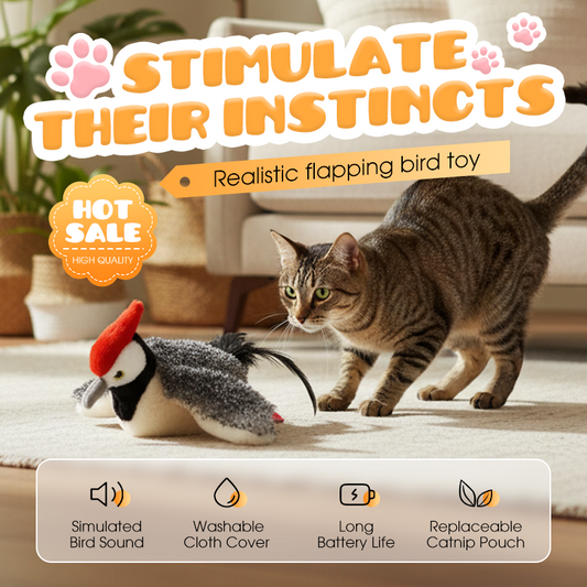 Elektrisches Plüschspielzeug für Katzen mit Geräuschen