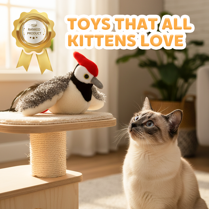 Elektrisches Plüschspielzeug für Katzen mit Geräuschen