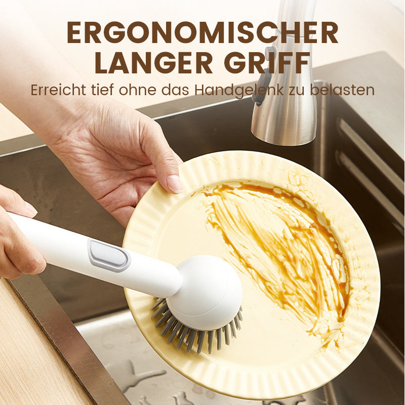 🌟KAUFEN SIE 2, ERHALTEN SIE 1 GRATIS! ✨Rotierende Reinigungsbürste mit langem Stiel für Geschirr und Töpfe