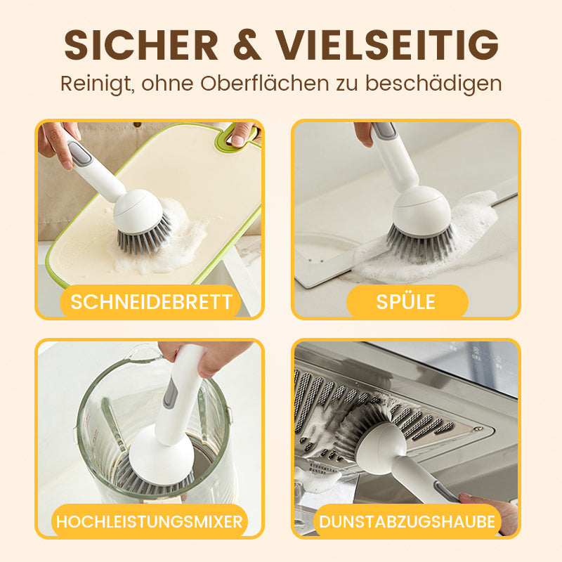 🌟KAUFEN SIE 2, ERHALTEN SIE 1 GRATIS! ✨Rotierende Reinigungsbürste mit langem Stiel für Geschirr und Töpfe
