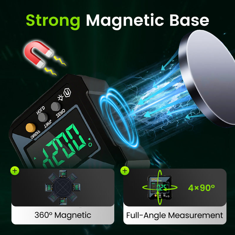 📐 50 % RABATT! 🎉 Magnetische digitale Winkelmesslehre – präzise, selbstnivellierend und mit LCD-Display 🔧📦
