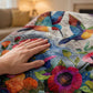 Kuschelige und weiche Blumen-Decke