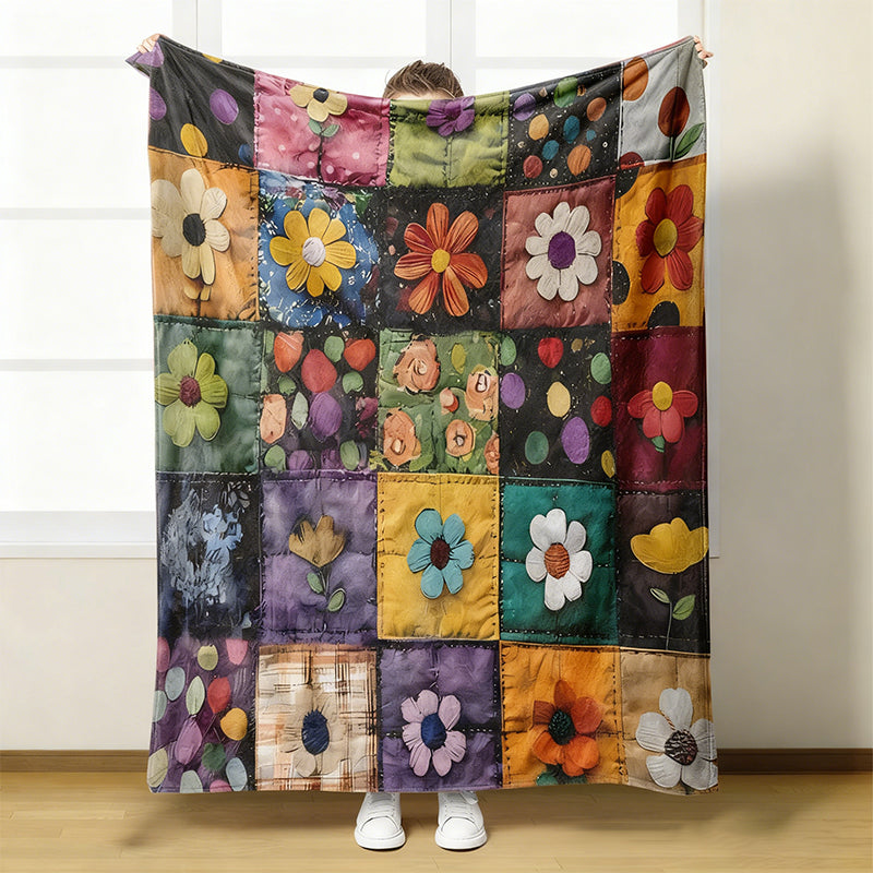 Kuschelige und weiche Blumen-Decke