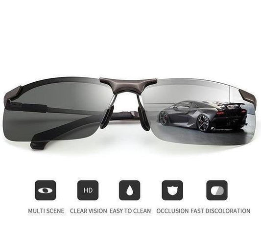 🕶️ 50% RABATT! ⏰ Photochrome Sonnenbrille mit polarisierten blendfreien HD-Gläsern – Randloser Sportrahmen – Perfekt für Autofahren, Angeln, Radfahren & Outdoor – schützt zuverlässig bei jedem Wetter ☀️