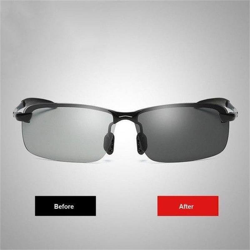 🕶️ 50% RABATT! ⏰ Photochrome Sonnenbrille mit polarisierten blendfreien HD-Gläsern – Randloser Sportrahmen – Perfekt für Autofahren, Angeln, Radfahren & Outdoor – schützt zuverlässig bei jedem Wetter ☀️
