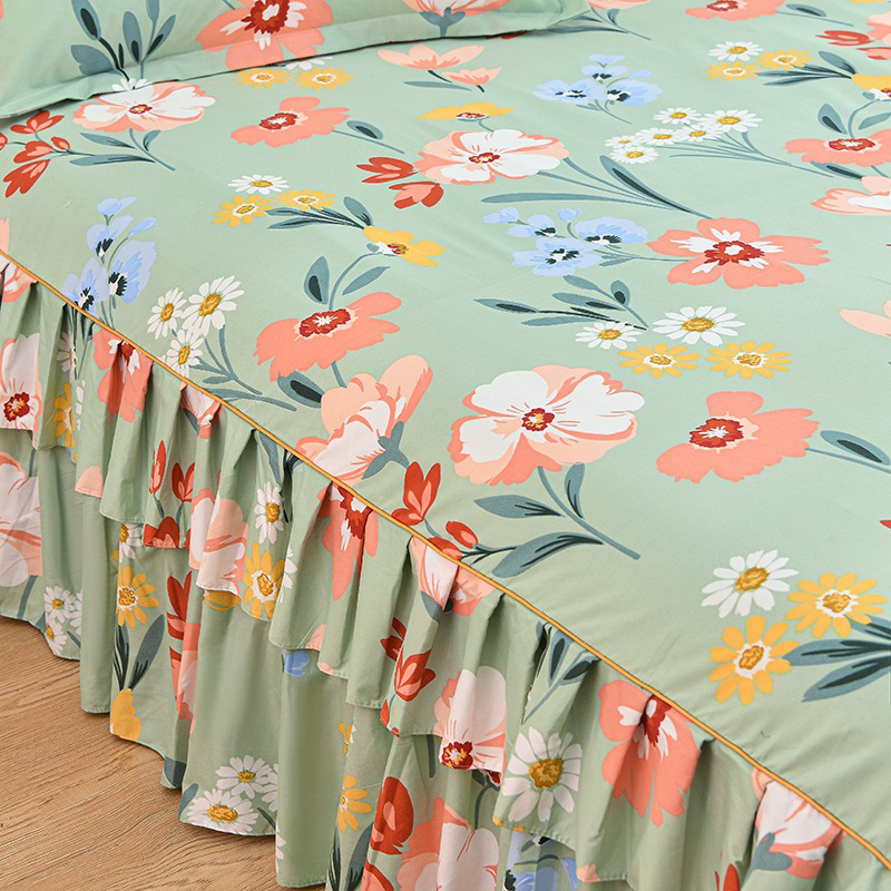 📢📢70 % Rabatt!! ⏰ 3-teiliges Rüschen-Bettrock-Set 🛏️