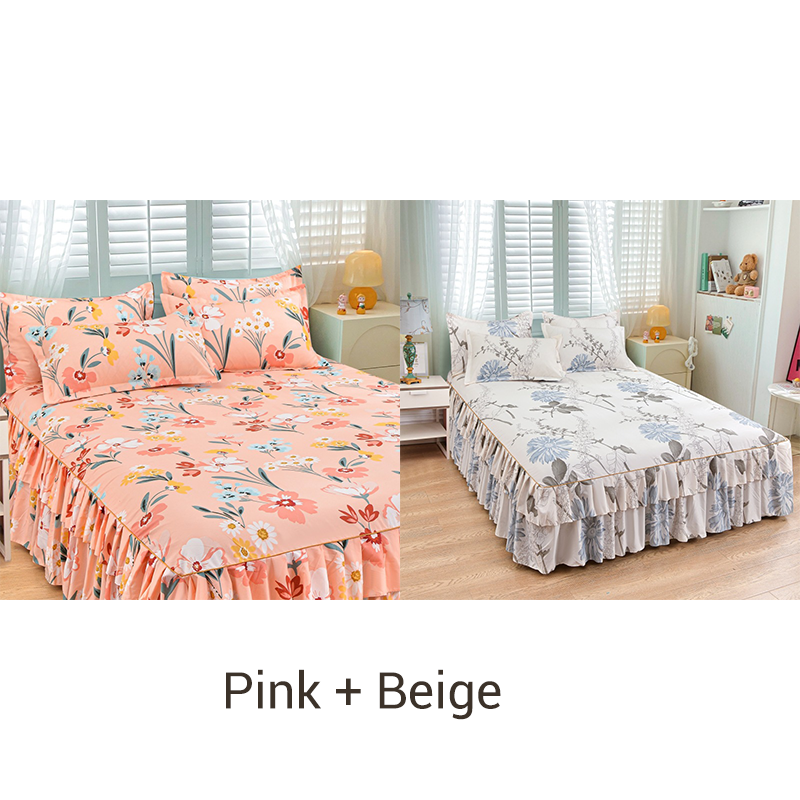 📢📢70 % Rabatt!! ⏰ 3-teiliges Rüschen-Bettrock-Set 🛏️