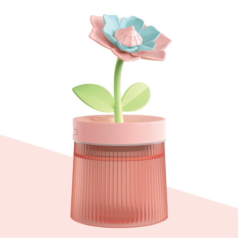 🌸 Passen Sie Ihren Nebel & Ihre Stimmung an 💐 Blumen-Luftbefeuchter mit Dualen Sprühmodi & 7-Farben Nachtlicht 💦