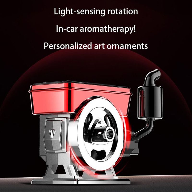 Solarbetriebener Auto-Diffusor mit automatischer Drehfunktion für Aromatherapie