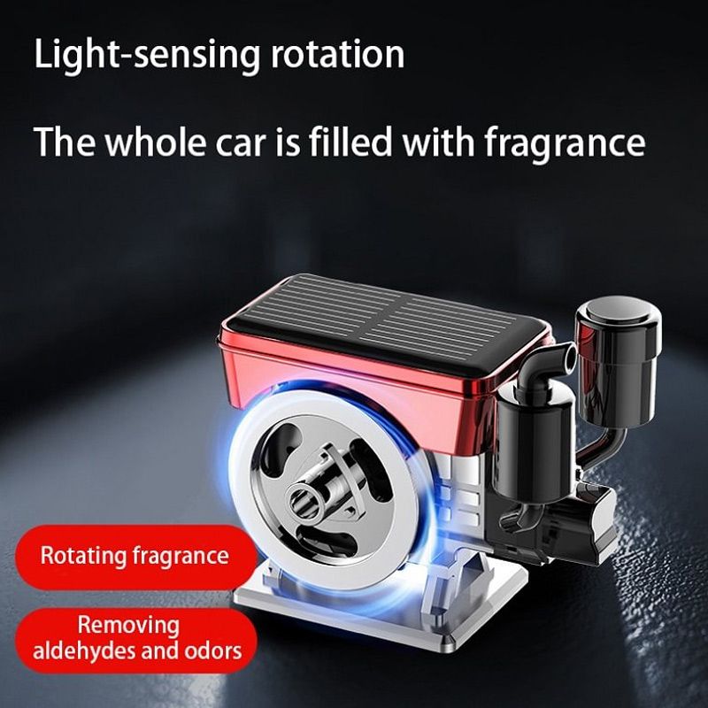 Solarbetriebener Auto-Diffusor mit automatischer Drehfunktion für Aromatherapie