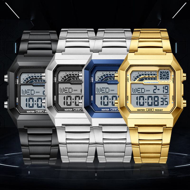 ⌚ 50% RABATT! ⏱️ Unisex-Digitaluhr mit Quadratischem Display – Leuchtanzeige, 50M Wasserdicht & Leichter Haltbarer Armband 🌙