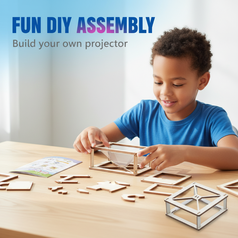 DIY-Bausatz für einen holografischen 3D-Projektor für Kinder