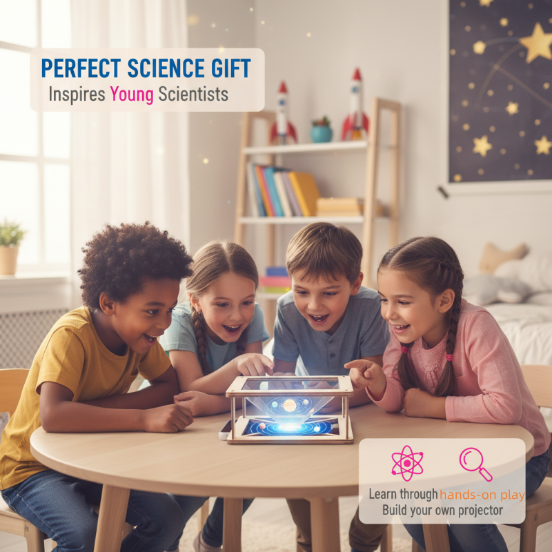 DIY-Bausatz für einen holografischen 3D-Projektor für Kinder