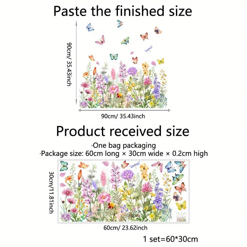 ✨LETZTER TAG DES AUSVERKAUFS 50 % RABATT!💐Bunter Blumenstrauß-Fensteraufkleber🖼️