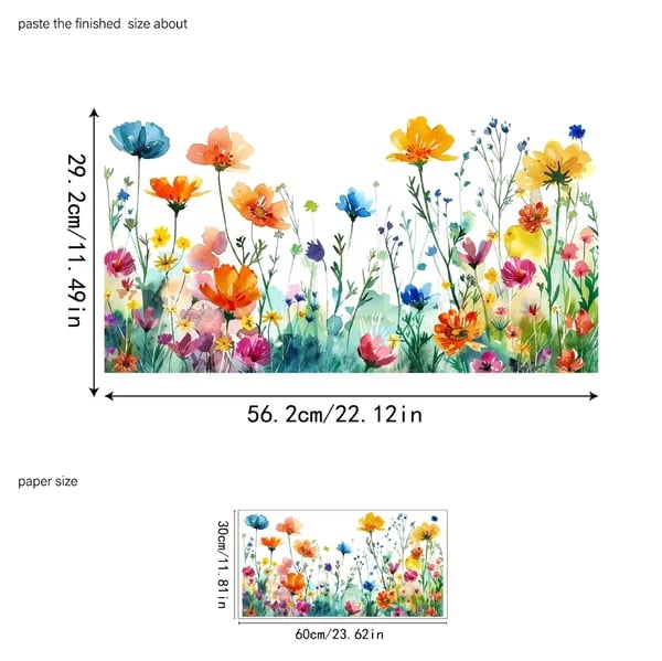 ✨LETZTER TAG DES AUSVERKAUFS 50 % RABATT!💐Bunter Blumenstrauß-Fensteraufkleber🖼️