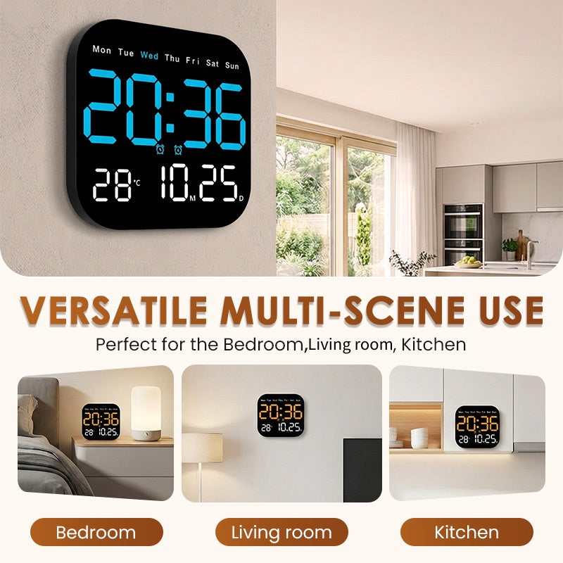 ⏰ 50% RABATT! 💎 Multifunktionaler Digitalwecker – Zeit, Datum, Temperatur & Fernbedienung – Ideal für Zuhause & Büro 🌡️