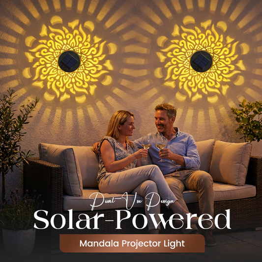 📢📢50 % RABATT!! ⏰Solarbetriebener Mandala-Projektor