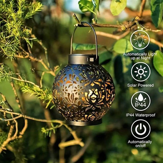 💎 -50% SOLAR-HÄNGELATERNE MIT BLUMENMUSTER! 💎 IP55 Wasserdicht, Auto-On/Off & Wunderschöne Schattenwürfe für Garten & Terrasse