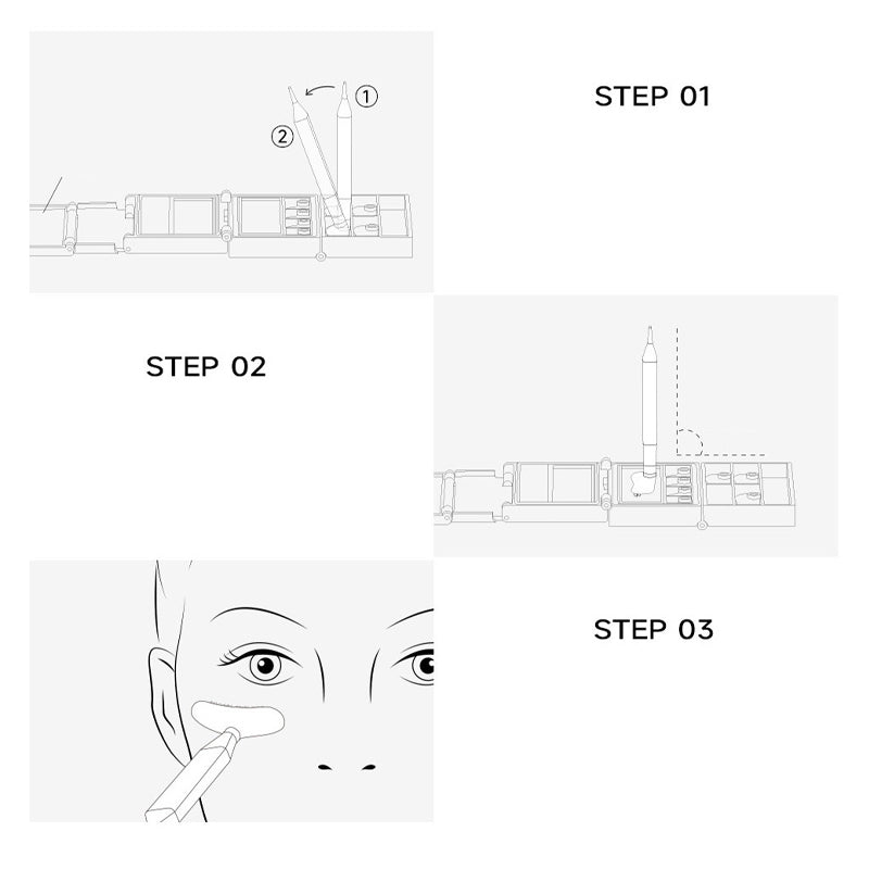 3-in-1-Set: Eyeliner und Stempel für die unteren Wimpern