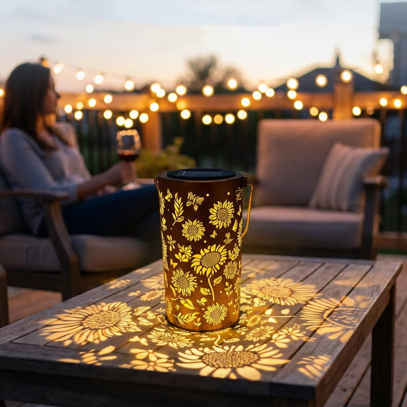 📢📢60 % Rabatt!! ⏰Hängende Solar-Schattenlaterne mit hohlem Design