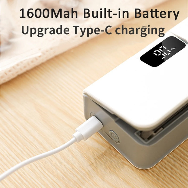 💎 -50 % RABATT AUF DEN 2-IN-1-MINI-HEISSKLEBER! 💎 Über USB-C aufladbar, 6 Heizstufen & integrierte Schneideklinge ✨