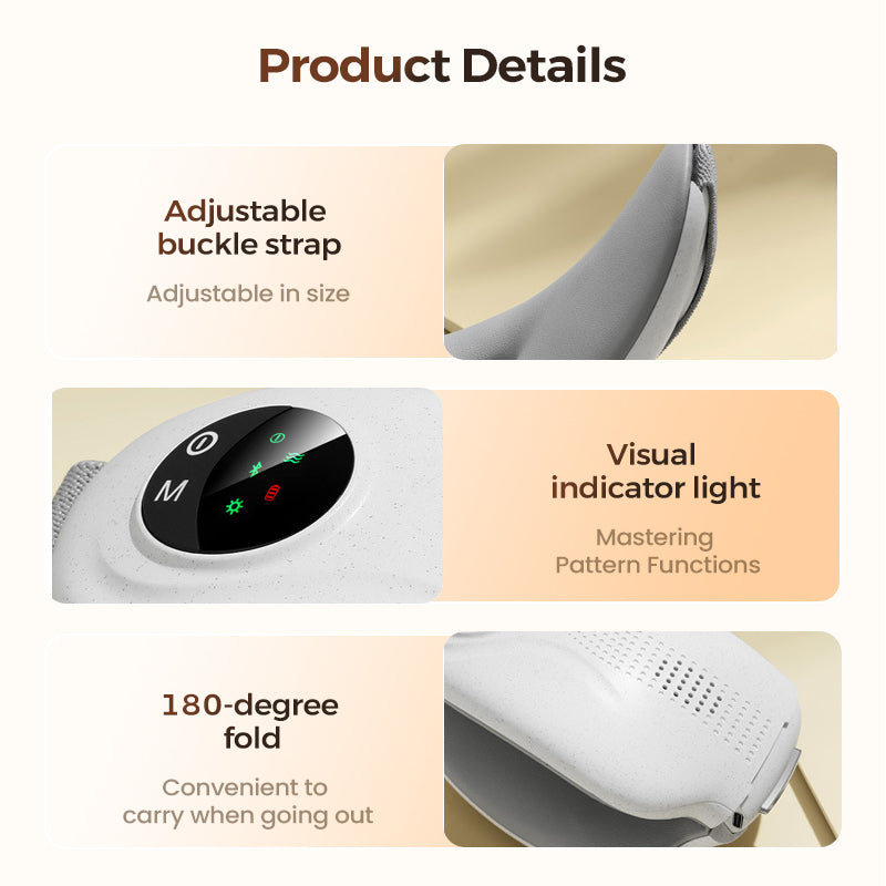 Visuelles Bluetooth-Augenmassagegerät mit Wärme und Musik