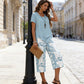 👚 50% RABATT! 🔥 Damen 2-teiliges Freizeit-Set – Mehrlagiges Top & Extrawide Hose, Atmungsaktives Material Für Einen Lässigen, Stilvollen Look 🌸