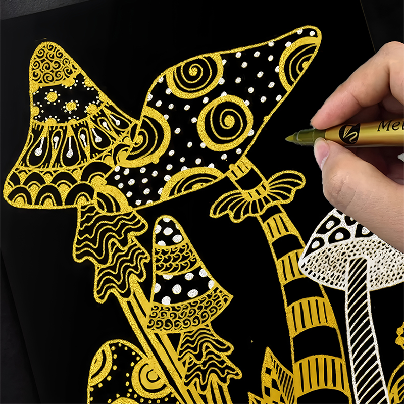Wasserfeste, schnell trocknende Metallic-Marker