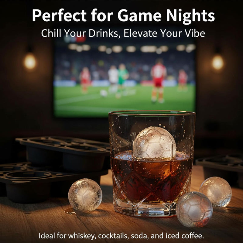 🔥 Silikon Eisballform in Fußballform – perfekte Eiswürfel für Sommerdrinks 🧊⚽✨