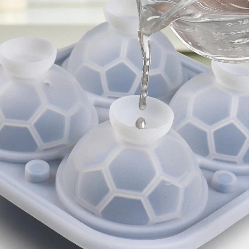 🔥 Silikon Eisballform in Fußballform – perfekte Eiswürfel für Sommerdrinks 🧊⚽✨
