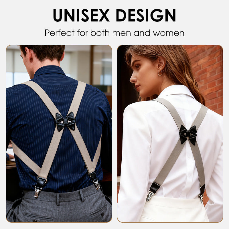 Unisex-Hosenträger mit Gummizug und 2 Clips