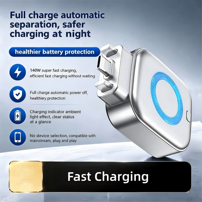 🌞Frühlingserwachen: 50% Rabatt!⚡140W Super-Schnellladegerät mit KI automatischer Abschaltung – USB-C PD3.1 – Intelligenter Batterieschutz – Universell für iPhone, MacBook & Tablets