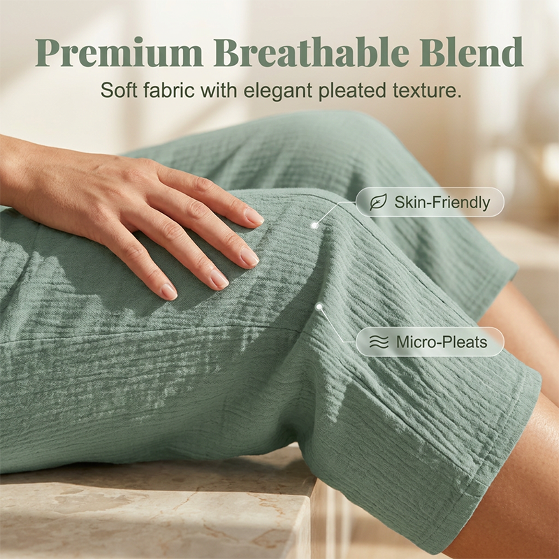 🌿🔥 50% RABATT ✨ Damen Baumwoll-Leinen Hose mit Falten 👖 luftig, bequem & elegant – perfekt für stilvolle Sommer-Looks ☀️