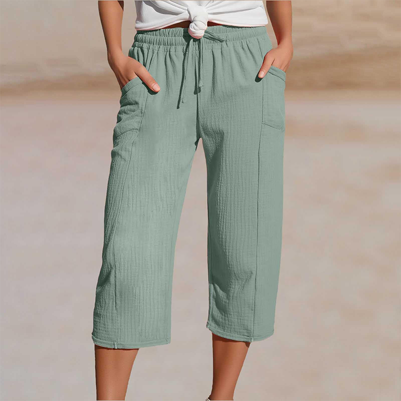 🌿🔥 50% RABATT ✨ Damen Baumwoll-Leinen Hose mit Falten 👖 luftig, bequem & elegant – perfekt für stilvolle Sommer-Looks ☀️