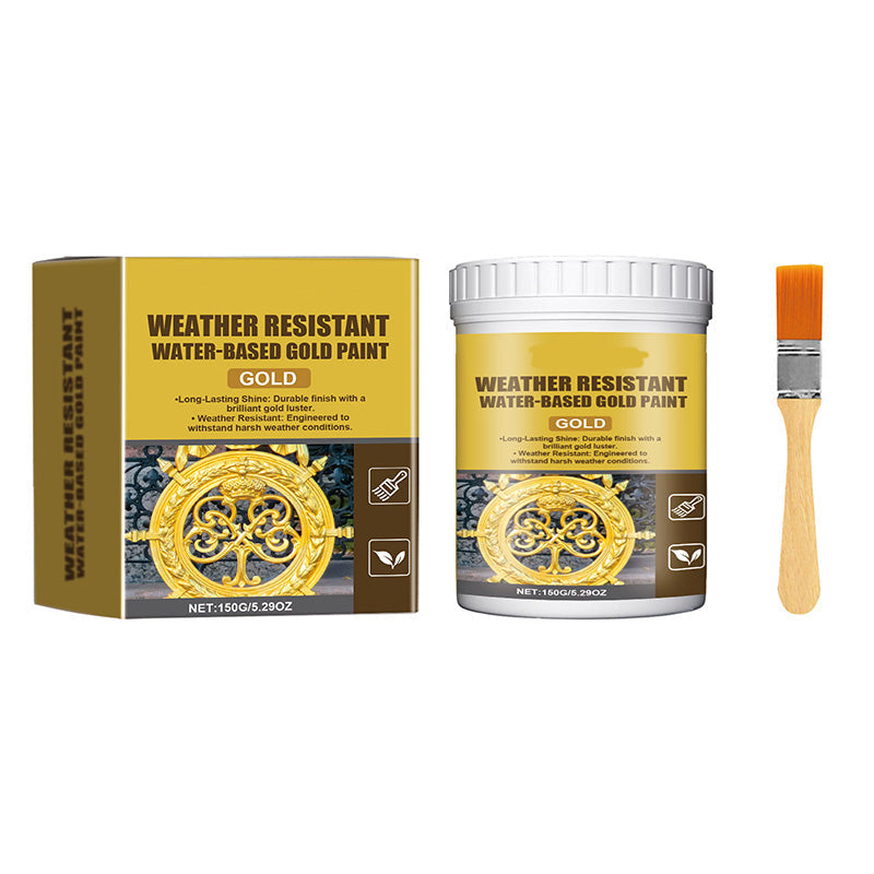 Wetterbeständige, wasserbasierte Goldfarbe