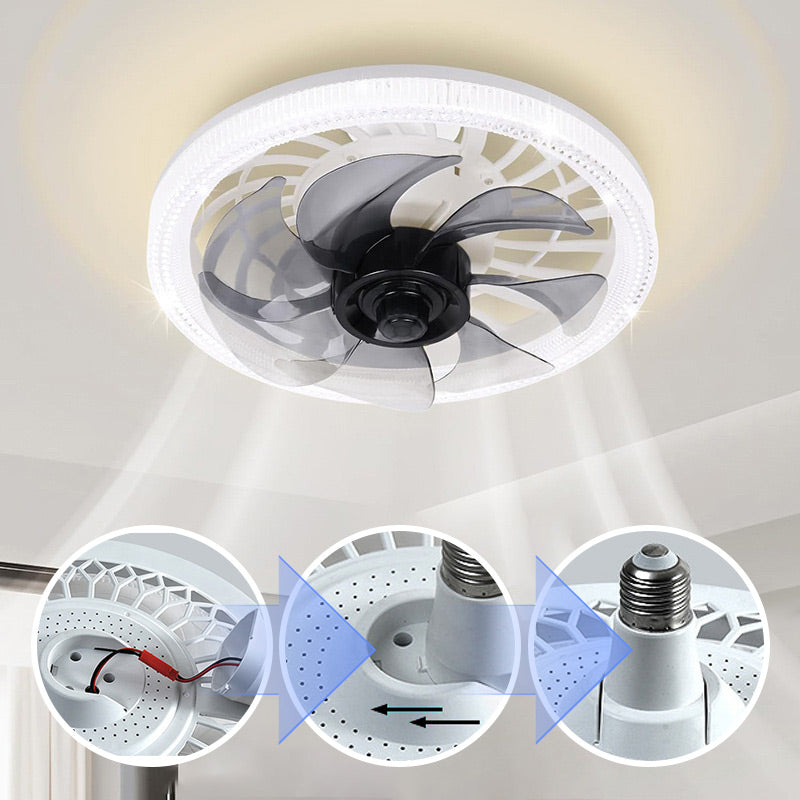 📢📢 50 % RABATT!! 🥳 KOSTENLOSER VERSAND 💞💨 2-in-1-Lautloser, verstellbarer Ventilator mit Fernbedienung und Licht fürs Schlafzimmer