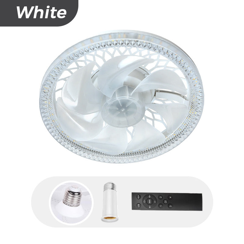 📢📢 50 % RABATT!! 🥳 KOSTENLOSER VERSAND 💞💨 2-in-1-Lautloser, verstellbarer Ventilator mit Fernbedienung und Licht fürs Schlafzimmer