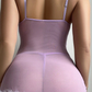 Sexy Kleid mit schmalen Trägern und String – 2-teiliges Set