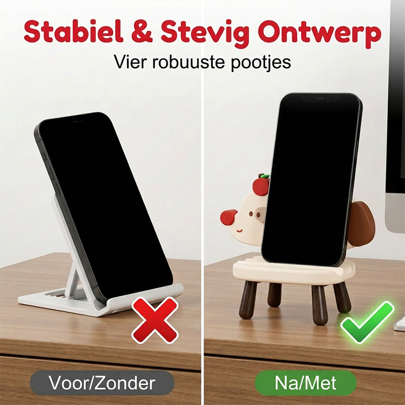 Niedlicher Handyhalter in Form eines Cartoon-Stuhls