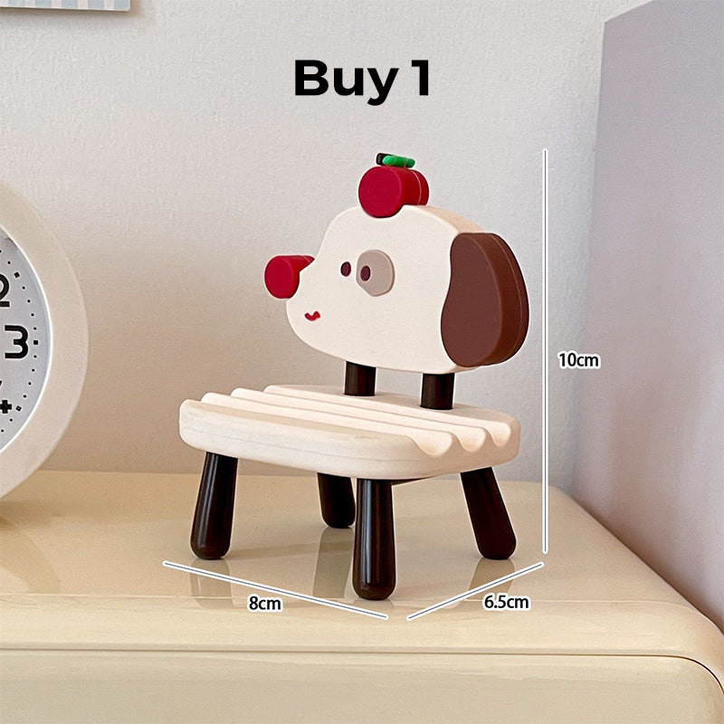 Niedlicher Handyhalter in Form eines Cartoon-Stuhls