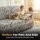 Elastischer Sofabezug mit Volant – Bedruckter, rutschfester Schutzbezug gegen Schmutz und Flecken