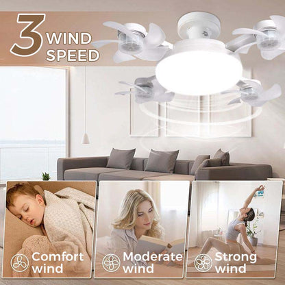 🌀Neuer Deckenventilator mit Beleuchtung und E27-Fassung – Leiser 2-in-1-LED-Ventilator mit Fernbedienung, energieeffiziente Kombination aus Kühlung und Beleuchtung für das Schlafzimmer