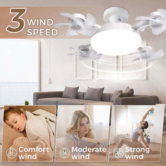 🌀Neuer Deckenventilator mit Beleuchtung und E27-Fassung – Leiser 2-in-1-LED-Ventilator mit Fernbedienung, energieeffiziente Kombination aus Kühlung und Beleuchtung für das Schlafzimmer