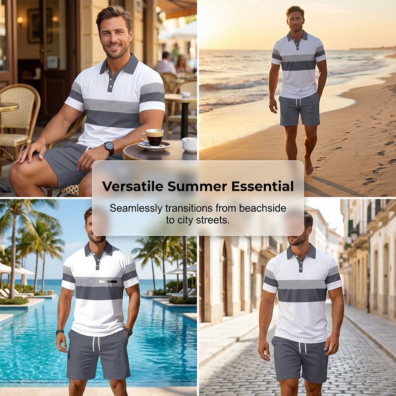 👕 2-teiliges Hemd- & Shorts-Set für Herren – bequem, atmungsaktiv & vielseitig für Sommer, Freizeit & Reisen | 50% Sommer-Sale ☀️🩳