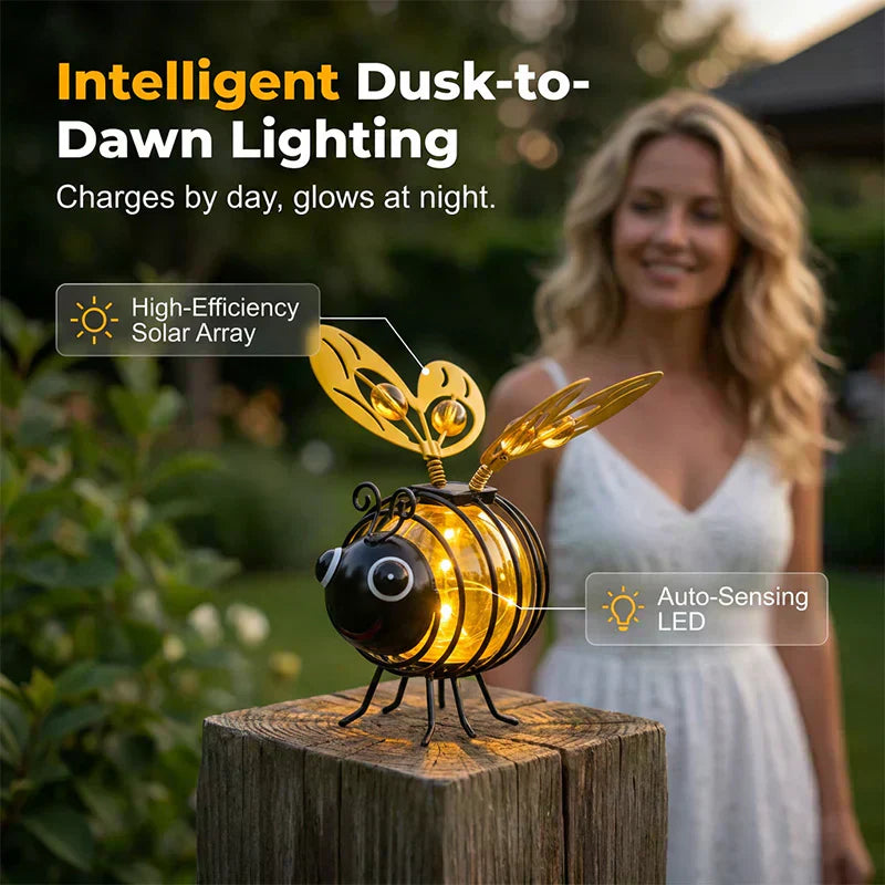 🐝 Solar-Hängeleuchte mit Biene für den Außenbereich – Das perfekte Geschenk für Pflanzenliebhaber, Mütter oder einfach jeden, der gerne lächelt ❤️