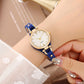 ⌚ Luxuriöse Vintage-Damenuhr mit dünnem Band & Lederarmband – elegantes Quarzwerk, zeitloses Design & vielseitig – perfekt für Alltag, Büro & besondere Anlässe
