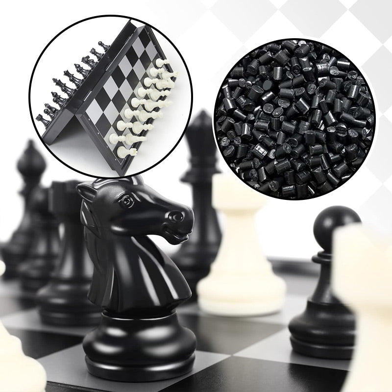 ❄️Sommerfrische 50 % Rabatt!♟️Magnetisches Premium-Schachset mit 32 gewichteten Figuren – klassisches Schachbrett für zu Hause, unterwegs & als Geschenk